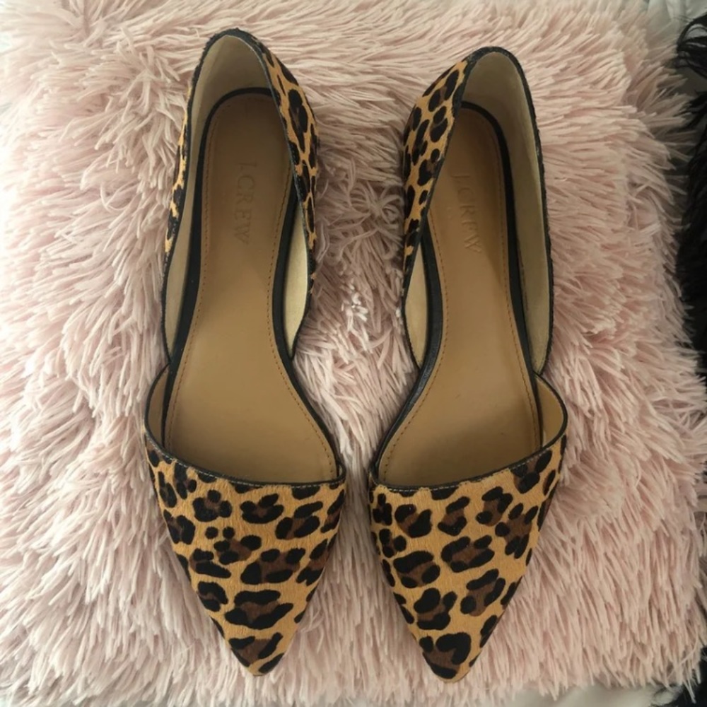 J crew leopard flats